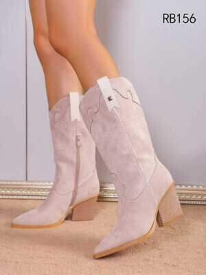 Kozaki damskie 7ARB156.BEIGE Nieocieplane (36/41,12par)