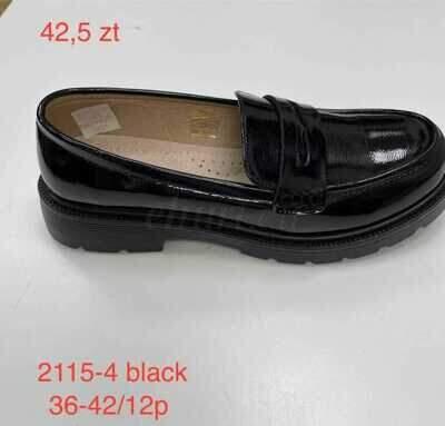 Półbuty damskie 7A2115-4.BLACK (36/41,12par)