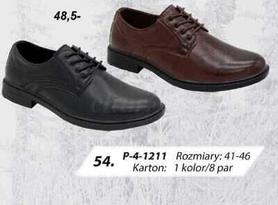 Półbuty męskie 9AP-4-1211.BLACK, BROWN (41/46,8par)