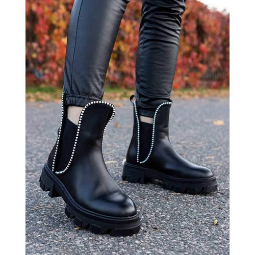 Botki damskie 7A6463.BLACK Lekkoocieplane (36/41,12par)