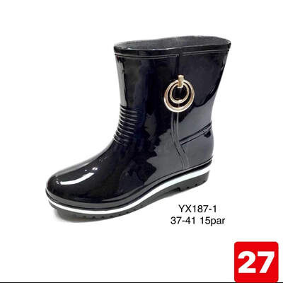 Kalosze damskie 7AYX187-1.BLACK  (36/41,12par)