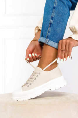 Trampki damskie  7AZY202-8.BEIGE (36/41,12par)