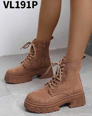 Botki damskie  7AVL191.KHAKI   Ocieplane (36/41,12par)