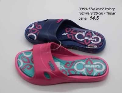 Klapki dziewczęce 5A3060-17.MIX (26/36,18par)