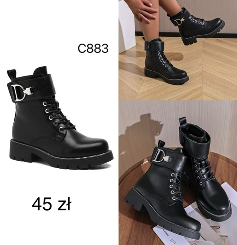 Botki damskie C833.BLACK (36/41,12par)