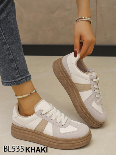 Buty sportowe damskie 7ABL535.KHAKI (36/41,12par)