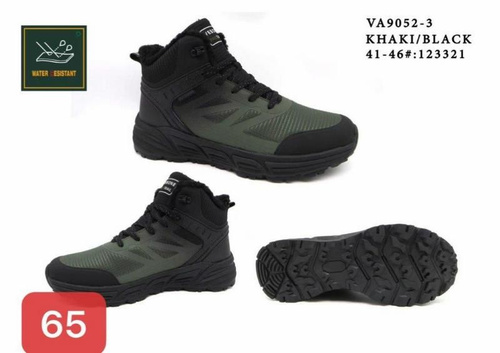 Trzewiki męskie  9AVA9052-3.KHAKI/BLACK  (41/46,12par)