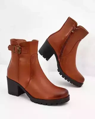 Botki damskie ocieplane A2069.CAMEL (36/41,12par)