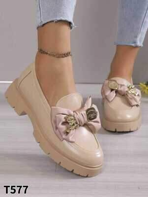 Półbuty damskie T577.KHAKI (36/41,12par)