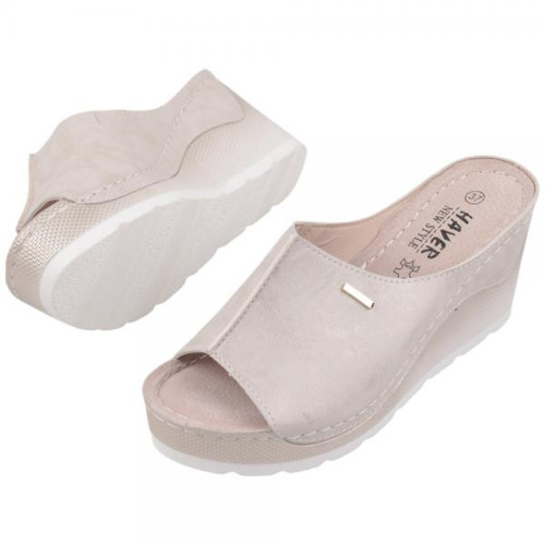 Klapki damskie DE04A-6.BEIGE (36/41,8par)