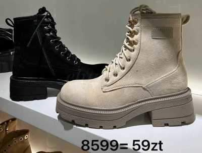 Botki damskie 7A8599.BLACK, BEIGE (36/41,12par)