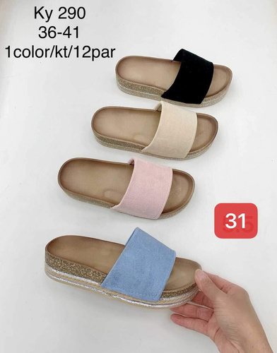 Klapki damskie 7AKY290.KOLORDOWYBORU (36/41,12par)
