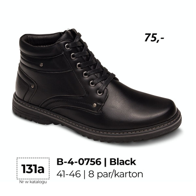 Trzewiki męskie 9AB-4-0756.BLACK (41/46,8par)