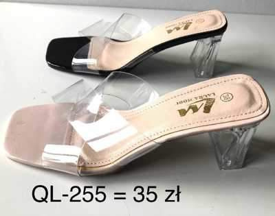 Klapki damskie 7AQL-255.BLACK, BEIGE  (36/41,12par)