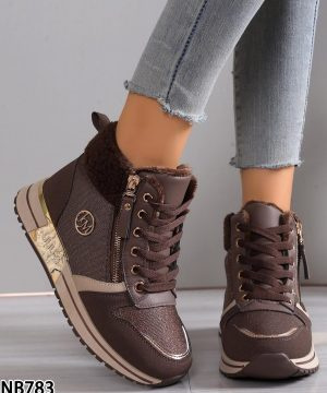 Botki damskie ocieplane  7ANB783.BROWN  (36/41,12par)