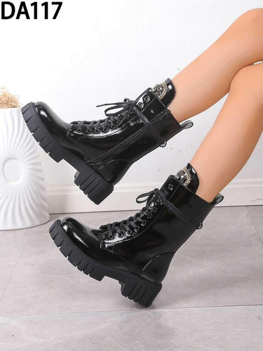 Botki damskie ocieplane DA117.BLACK (36/41,12par)