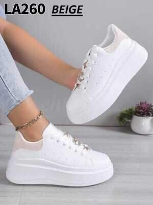 Buty sportowe damskie  7ALA260.BEIGE   (36/41,12par)