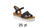 Sandały damskie F6522.BLACK (36/41,12par)