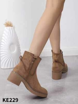 Botki damskie 7AKE229.CAMEL (36/41,12par)