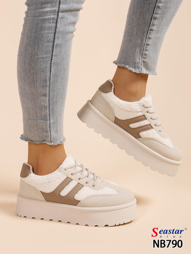 Buty sportowe damskie 7ANB790.BEIGE (36/41,12par)