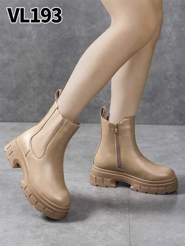Botki damskie 7AVL193.KHAKI (36/41,12par)