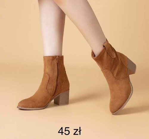 Botki damskie F6260.CAMEL (36/41,12par)