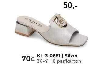 Klapki damskie  7AKL-3-0681.SILVER  (36/41,8par)