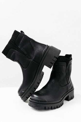 Botki damskie ocieplane  7A5832.BLACK   (36/41,12par)