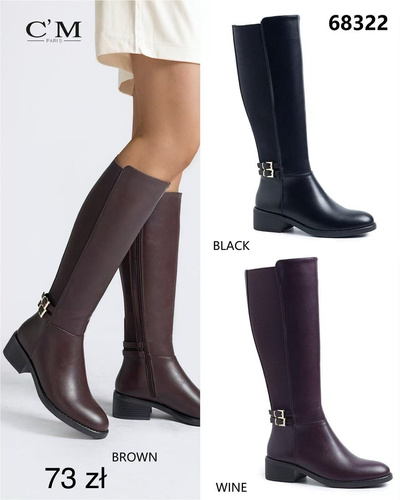 Kozaki damskie  7A68322.WINE (36/41,12par)