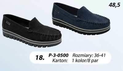 Mokasyny damskie 7AP-3-0500.BLACK, NAVY (36/41,8par)