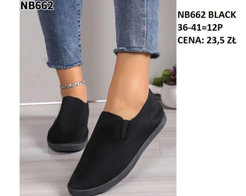 Trampki damskie NB662.BLACK (36/41,12par)