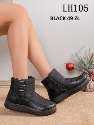 Botki damskie ocieplane LH105.BLACK (36/41,12par)