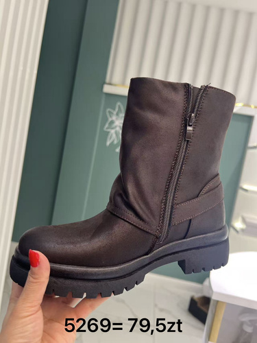 Botki damskie ocieplane 5269.BROWN (36/41,12par)