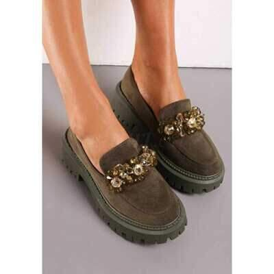 Półbuty damskie    7AH8-308.GREEN    (36/41,12par)