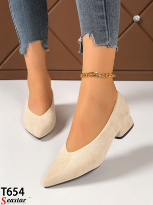 Czółenka damskie T654.BEIGE (36/41 12par)