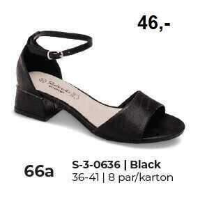 Sandały damskie 7AS-3-0636.BLACK (36/41,8par)