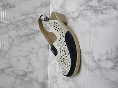 Sandały damskie 7AJ35-7.WHITE/BLUE (37/42,12par)