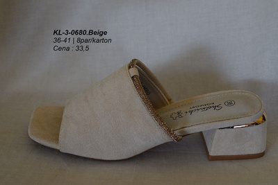 Klapki damskie 3-0680.BEIGE (36/41,8par)