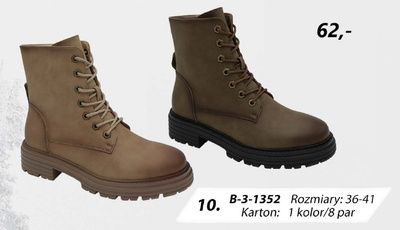 Botki damskie 7AB-3-1352.CAMEL (36/41,8par)