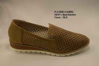 Półbuty damskie 3-663.CAMEL (36/41,8par)