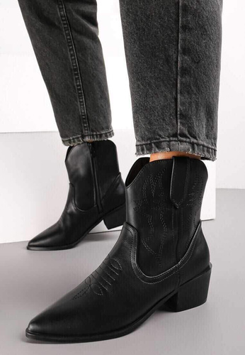 Botki damskie ocieplane 9988-2.BLACK (36/41,12par)