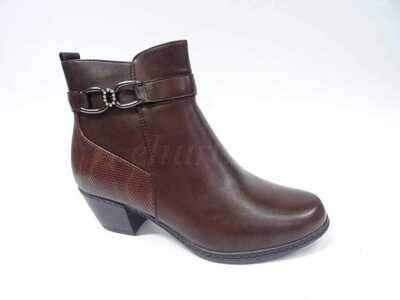 Botki damskie 7A7398-2.BROWN Ocieplane (36/41,12par)
