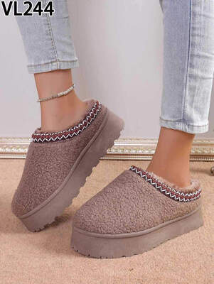 Kapcie damskie 7AVL244.KHAKI (36/41,12par)