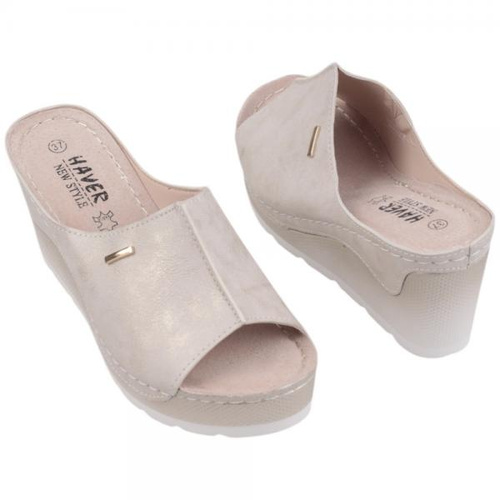 Klapki damskie DE04A-6.BEIGE (36/41,8par)