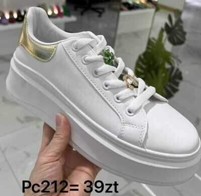 Buty sportowe damskie   7APC212.WHITE/GOLD  (36/41,12par)