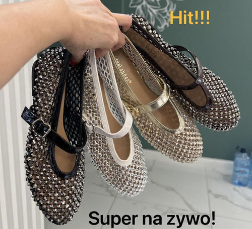 Balerinki damskie 2216.CHAMPAGNE (36/41,12par)