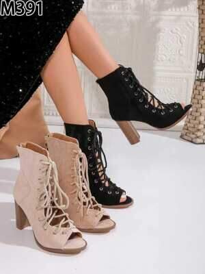 Botki damskie 7AM391.KHAKI (36/41,12par)