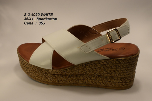 Sandały damskie 3-0420.WHITE (36/41,8par)