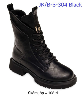 Botki damskie 7AB-3-304.BLACK (36/41,8par)