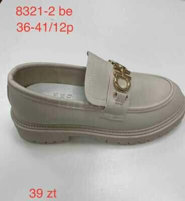 Półbuty damskie 7A8321-2.BEIGE (36/41,12par)